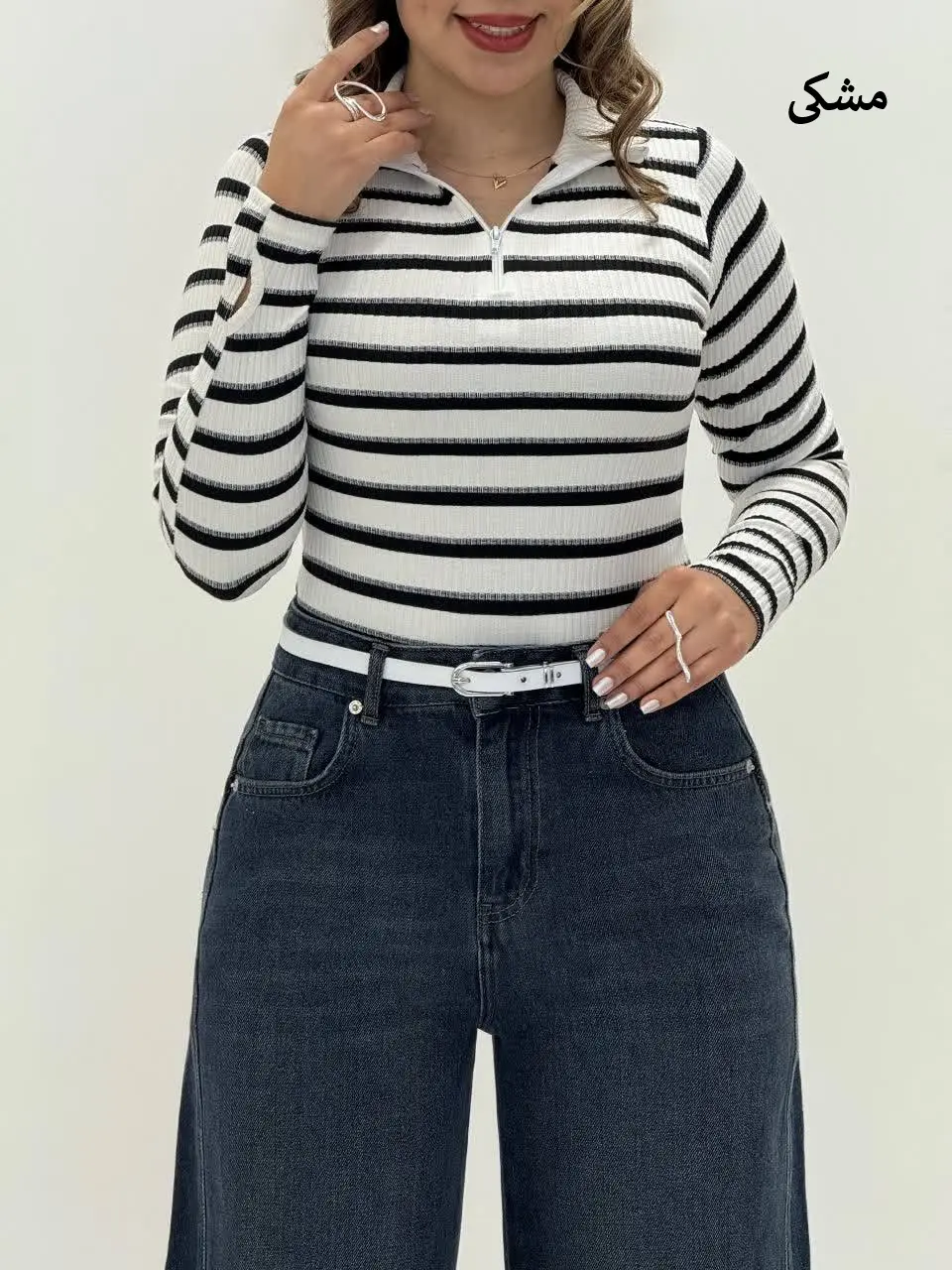 3684-بلوز نیم زیپ کد 110196